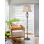 Lampe sur pied 63 po en acier et verre mercurisé Acerra