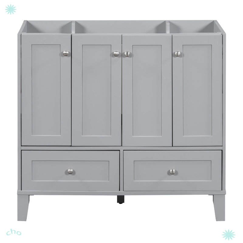 Meuble-lavabo 36 po sans comptoir, Gris