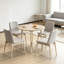 Tables de salle à manger extensibles (table seulement, sans chaises, avec plateau et pieds), chêne