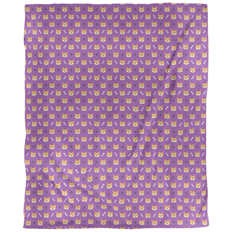 Tissu de shiba shiba, Mauve, L 58 po x l 36 po, Sergé de coton