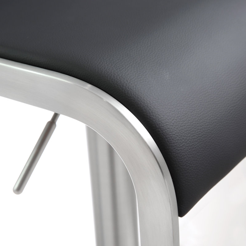 Tabouret de bar rotatif à hauteur ajustable Babb, Noir