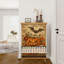 Minimaliste rétro Halloween citrouille chauve-souris chauve-souris fleurs d'automne gothique chauve-souris armoire de rangement avec 3 tiroirs rabattables Range-chaussures autoportant Organisateur peu encombrant Chaussures Meuble de rangement pour vestibule dans le couloir-22916796-22916815