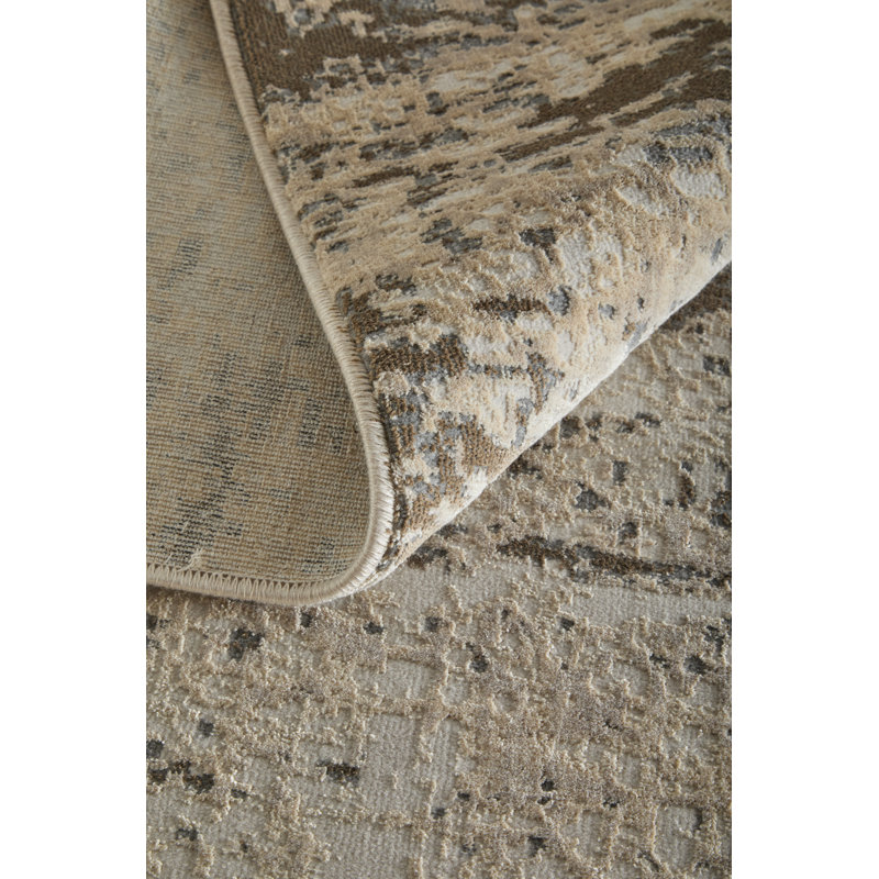 Shabuh Viscose Abstract Indoor Rug, Rectangle 7'9" x 10'