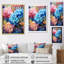 Hortensia bleue et orange II sur toile-1075935733-1075935730