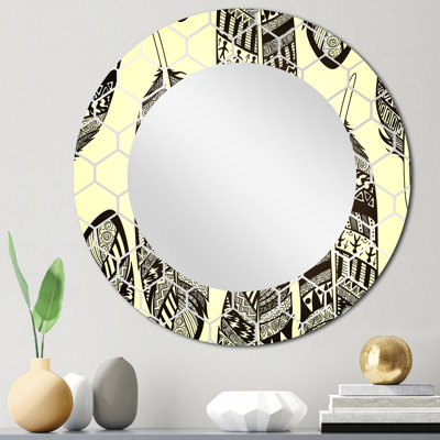 Miroir mural bohémien noir