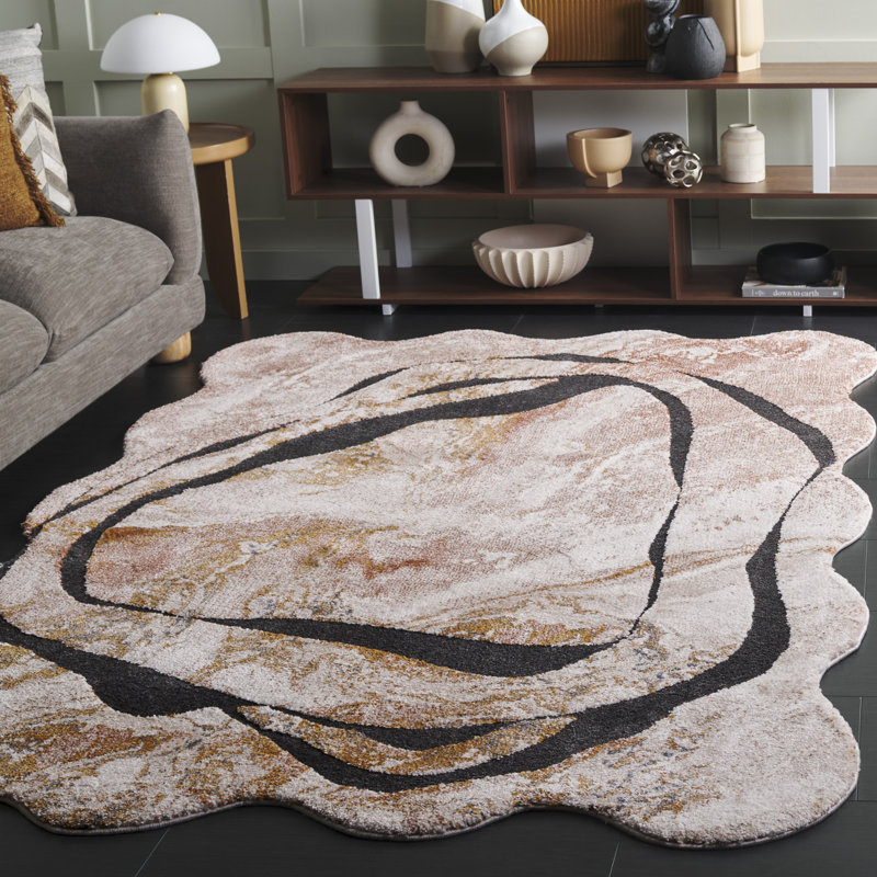 Tapis abstrait Contour 302 Performance, Rectangle 5 pi 5 po x 7 pi 6 po
