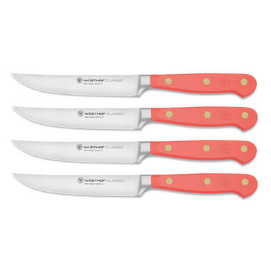 Henckels Forged Accent 4 PC Steak Knife Set Red