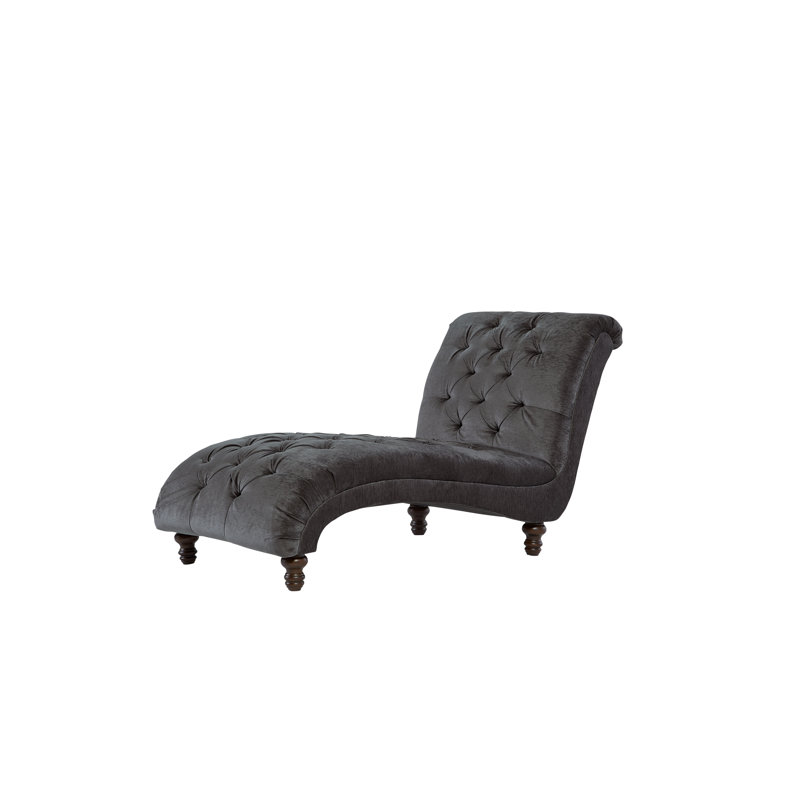 Chaise longue rembourrée Atice, Vison luxuriant / mélange de polyester
