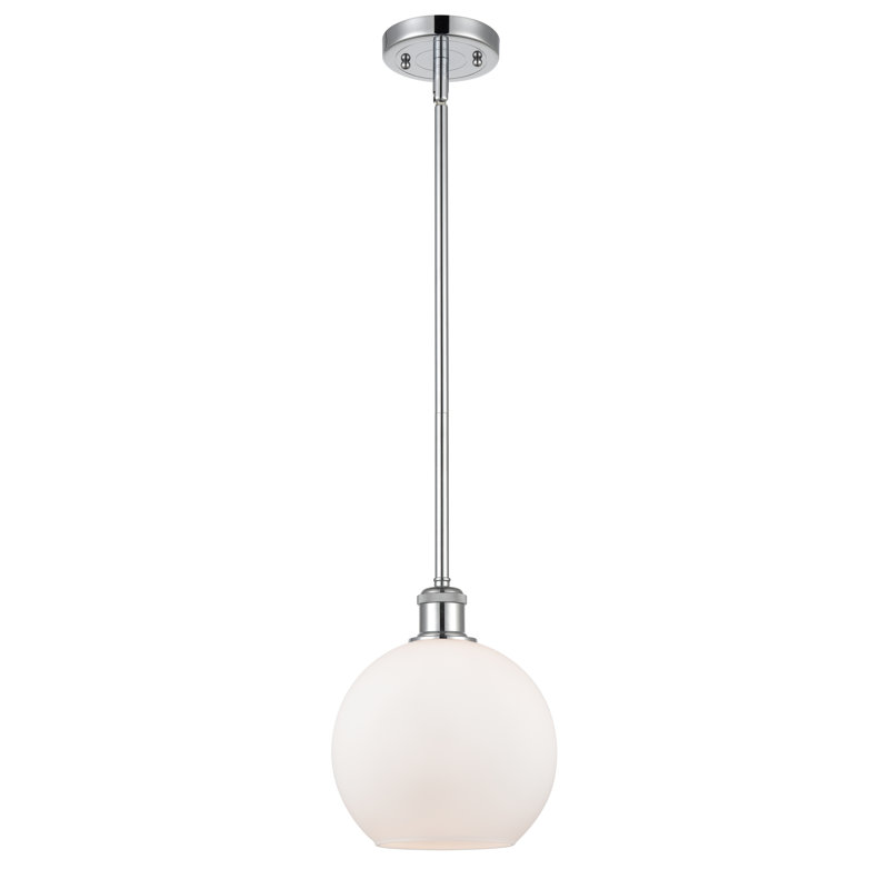 Anchondo 1 - Light Single Pendant, Polished Chrome, No Bulb Included, Cased Matte White