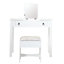 Ensemble de coiffeuse avec tabouret et miroir
