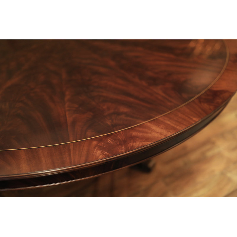 Round Mahogany Wood Dining Table