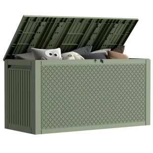 90 Gallons Water Resistant Resin Lockable Deck Box
