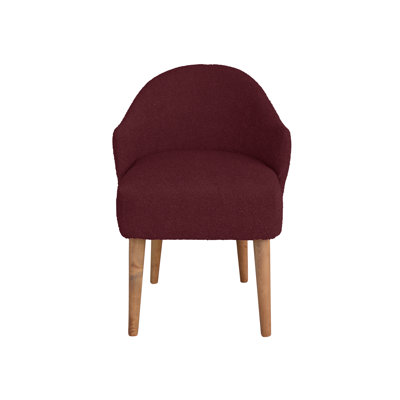 50cm H Polyester Blend Upholstered Slat Back Armchair