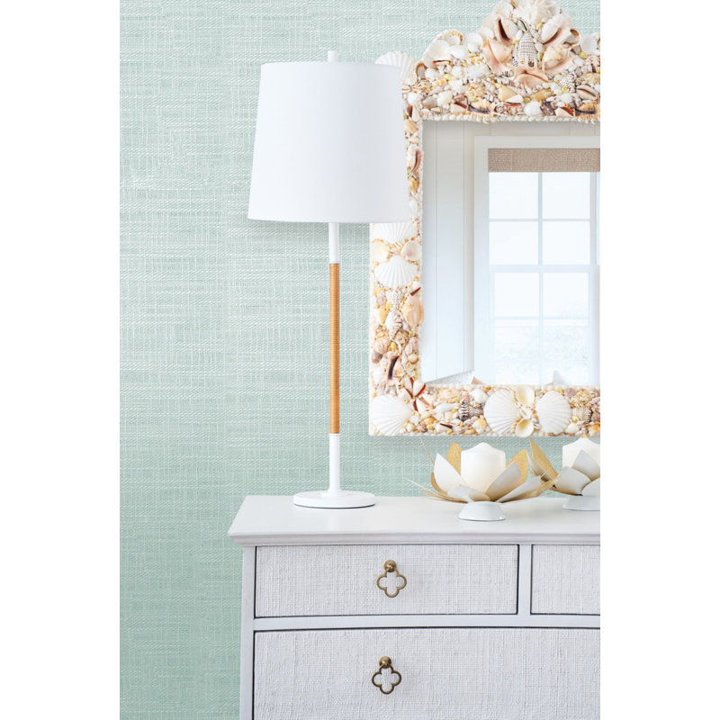 Lampe en rotin Amelia - Blanc, Blanc / Brun