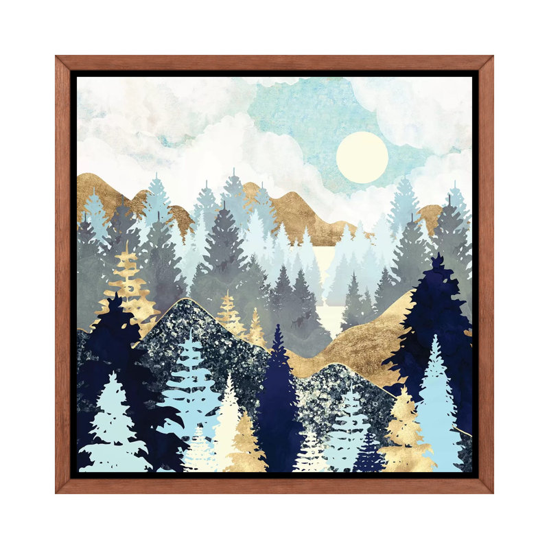 " Forest Vista ", 26" H x 26" W x 1.5" D, Brown Floater Framed