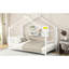 Lit simple en métal, blanc - option chambre à coucher élégante. Structure. Pas de sommier tapissier. Guide d'assemblage facile. L 77 po x l 40,8 po x H 63,8 po. Limite de poids de 250 lb 18 pièces de lattes de lit. Matelas de 6 à 8 po recommandé.