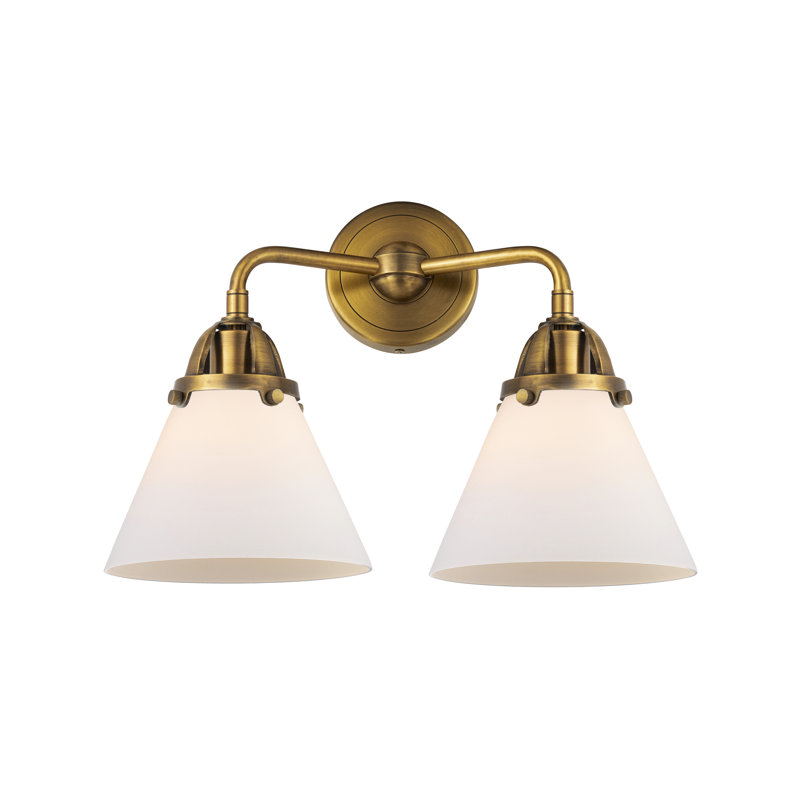 Shauna 2 - Light Vanity Light, Matte White, LED, Brushed Brass