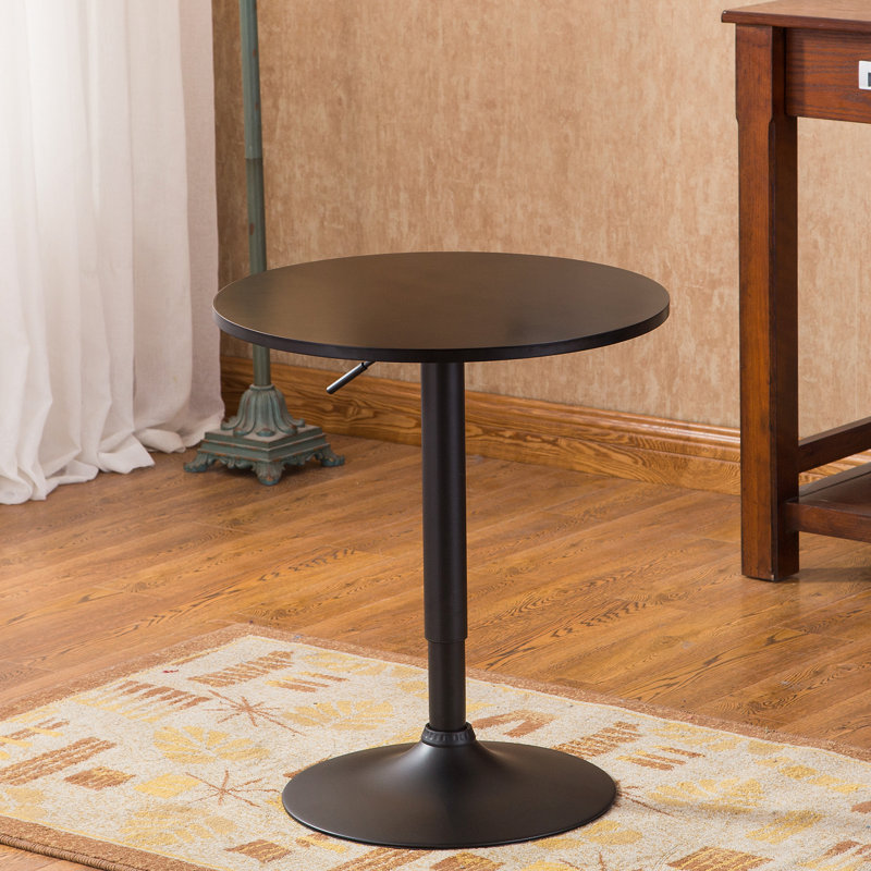 Hauteur réglable avec pieds noirs et table de bar en métal