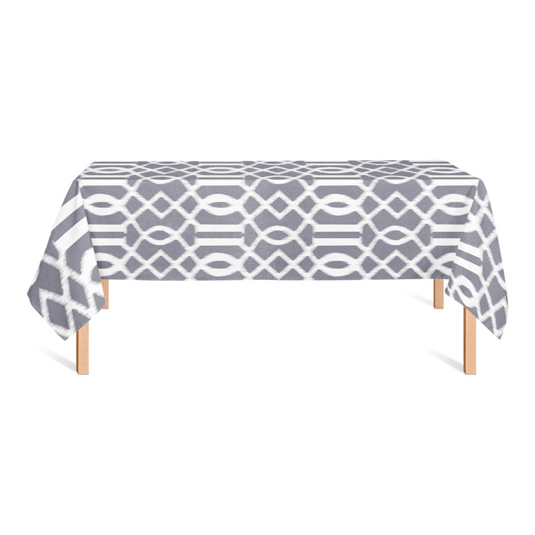 Tessa  Rectangle Geometric Cotton Twill Tablecloth