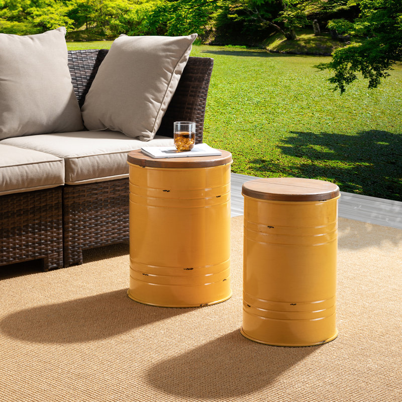 Tabouret d'appoint Pieper, Jaune