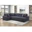 Mobilier de salon rembourré en velours côtelé 3 pièces-1321742138