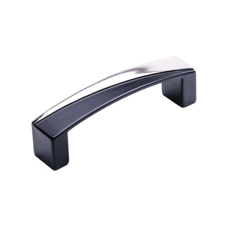 CP Series 3 3/4" Center to Center Arch pull, Polished Nickel and Black