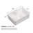 16"x12" White Ceramic Rectangular Bathroom Sink