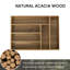 Solid Wood Rectangle Utensil Storage Set