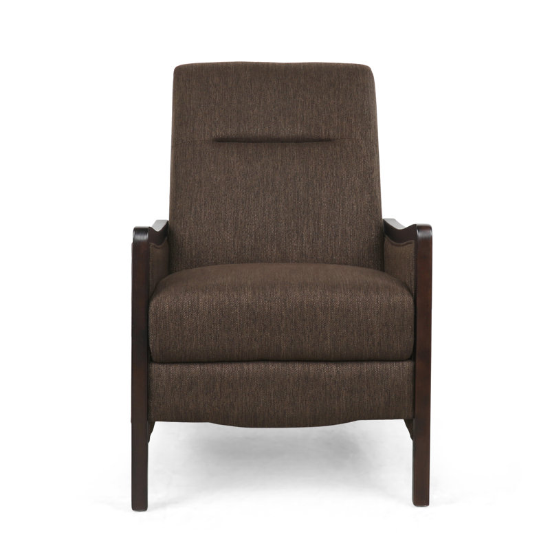 Fauteuil inclinable l 26,8 po Burtnett, Polyester à 100 % de couleur brune