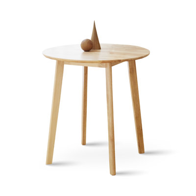 George Oliver Small Round Solid Wood Dining Table