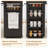 Rolling Kitchen Island With Drop Leaf, Trash Can Cabinet, Drawers And Storage, Black-1691817911