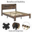 Structure de lit plateforme en bois avec tête de lit lumineuse avec rangement et 2 USB, grand rangement sous le lit-1178967126-1191304120