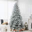 Arbre de Noël artificiel enneigé avec base en métal-870088652