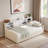 Upholstered Daybed With Storage Shelves And 2 Drawers-1984590215