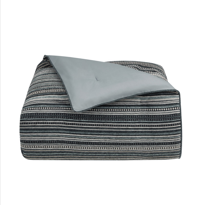 Parallel Queen 4Pc. Comforter Set Slate, King Comforter + 2 King Shams