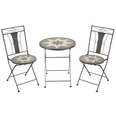 Octagonal 2 - Person 15.25'' Long Bistro Set