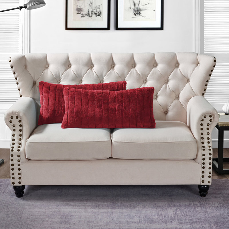 Rectangular Lumbar Cushion Cover, Jester Red