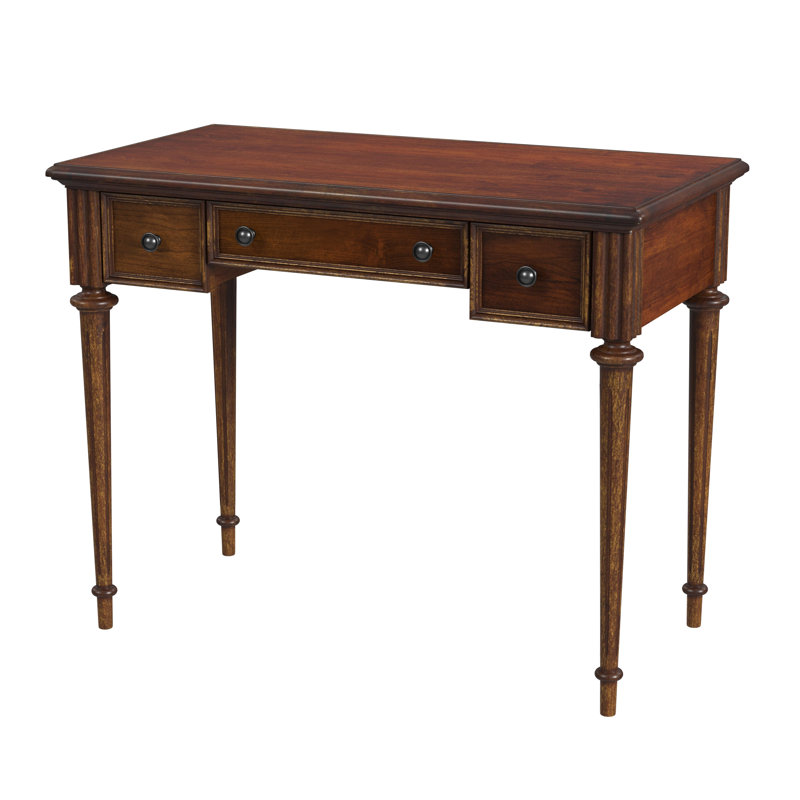 Edmund 38" Writing Desk with Storage, Light Cherry