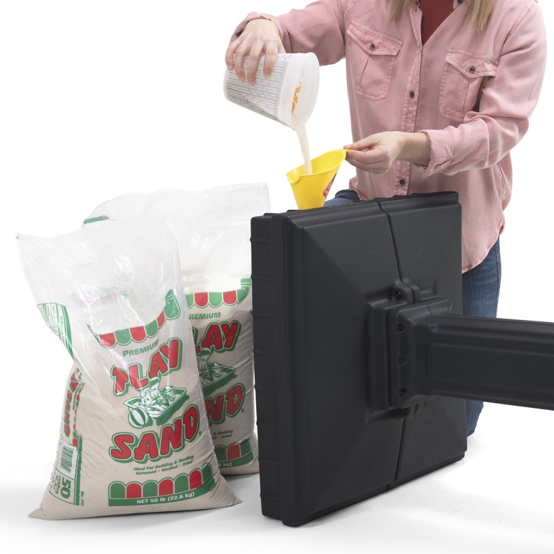 Plastic Post Mounted Mailbox with Magnetic Closure, Black