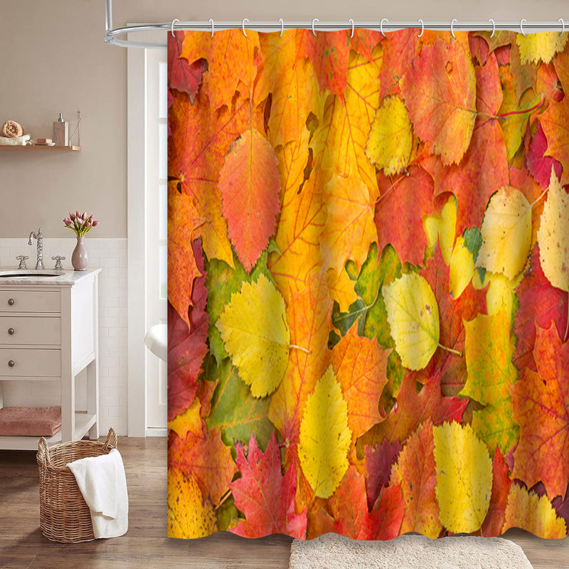 Rideau de douche coloré avec 12 crochets, L 72 po x l 84 po