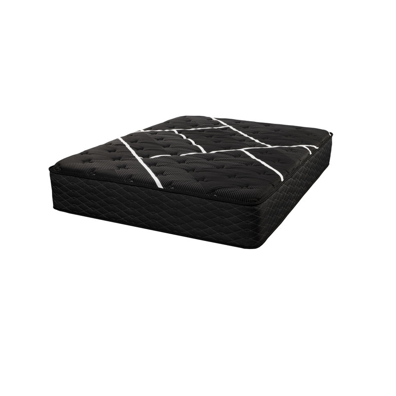 Matelas pour grand lit de 12 pouces de haut avec technologie de refroidissement et mousse à mémoire de forme pour la dissipation de la chaleur, la conservation de la forme du support, un merveilleux matelas à ressorts ensachés individuellement, 88 lb, double rapide noir et blanc