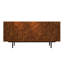 Buffet rétro en bois massif de bouleau avec sculptures géométriques 3D, armoire de rangement de luxe-521343213