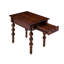 Table de bout en noyer antique, tiroir pour objets décoratifs, installation rapide et plateau de table en bois, outils de rangement rétro en forme de bulles, placage, pieds tournés