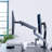 Mechanical Arm Dual Monitor Desk Mount