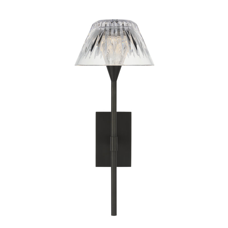 Waterford Blaze Sconce with Clear Crystal, Bronze, 13.75" H x 5.75" W x 7.75" D