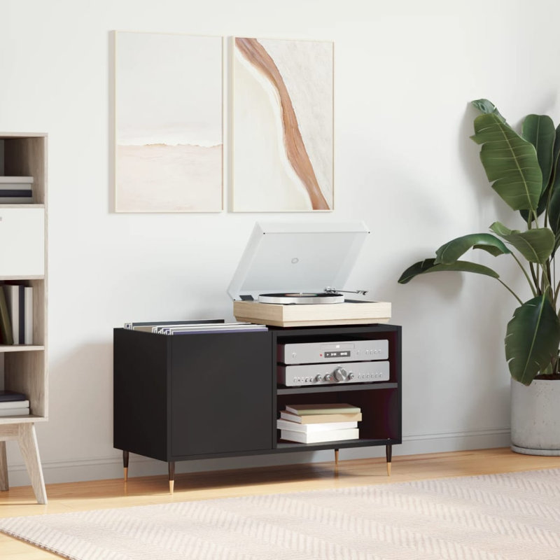 48cm H Media Shelves, Black