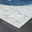 Tapis rectangulaire gris / bleu en polypropylène tissé à la machine Eduvina-1001874028
