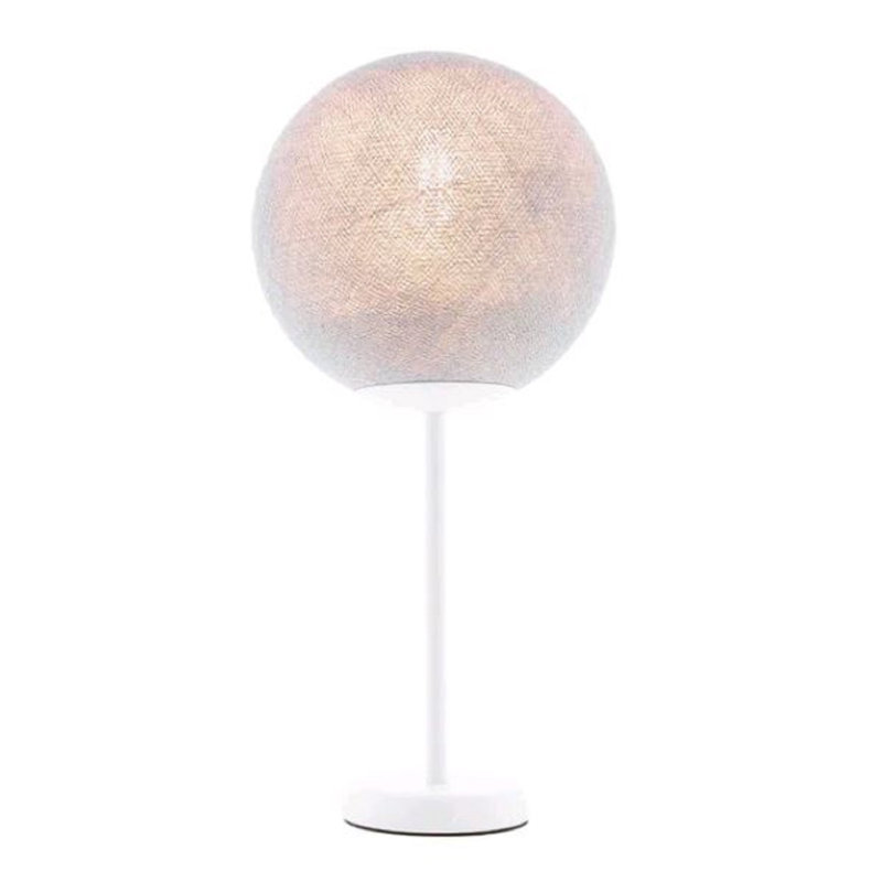 Metal Table Lamp, Stone Gray, 9.84" H x 9.84" W x 9.84" D