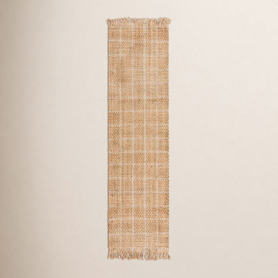 Hand-Woven Geometric Jute Rug