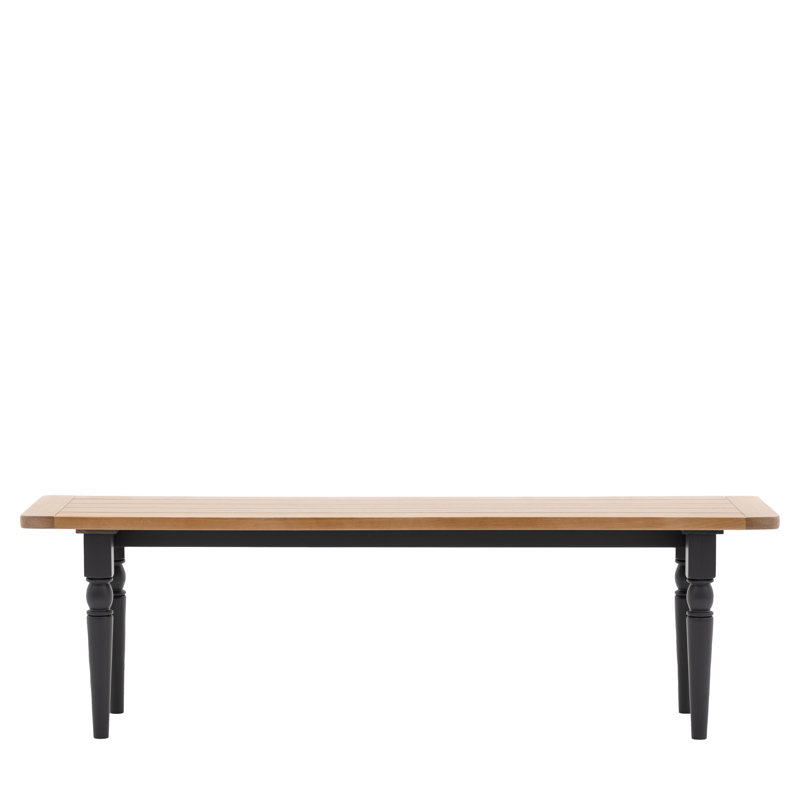 Harworth Solid Wood Bench, Black